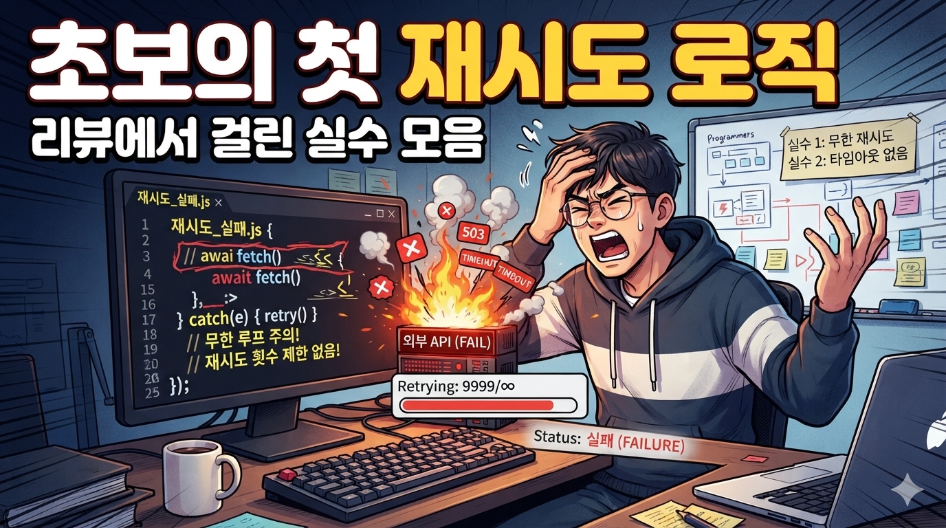 초보의 첫 재시도 로직: 리뷰에서 걸린 실수 모음